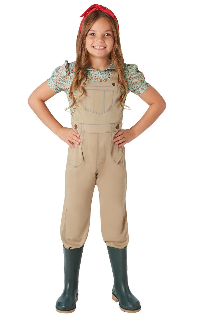 Rubies WW2 Land Girl Kids Costumes All 1 Rubies WW2 Land Girl Kids Costumes All