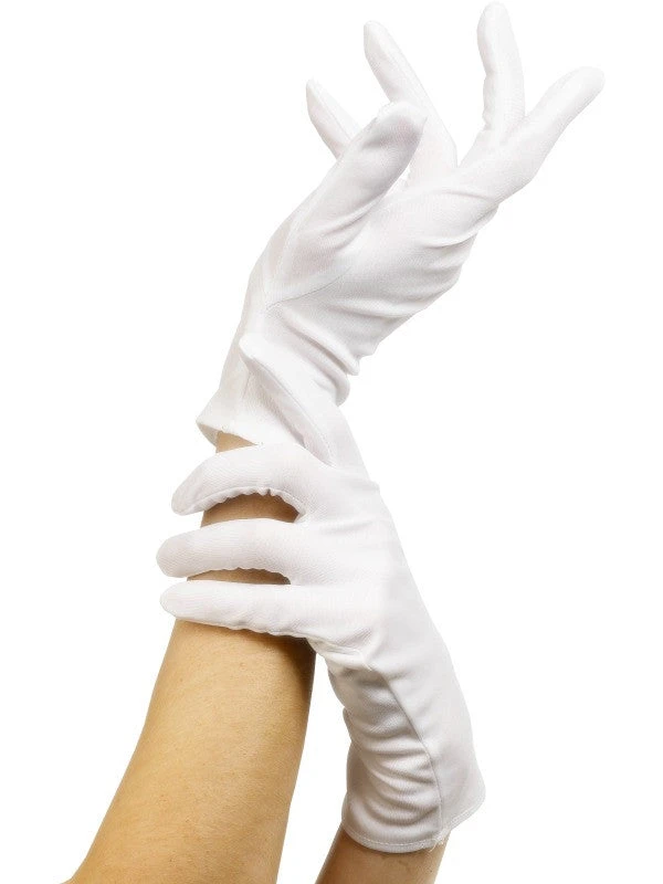 Smiffys Gloves, Short White 1 Smiffys Gloves, Short White