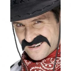 Smiffys Cowboy Tash, Black
