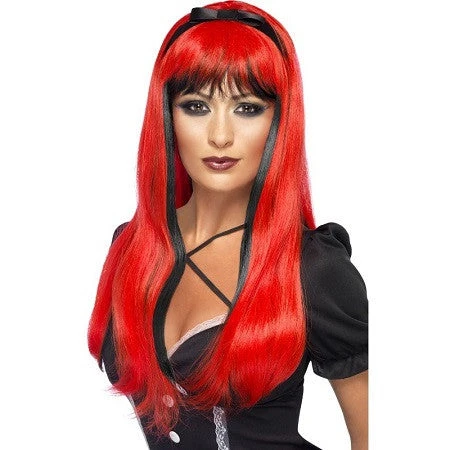 Smiffys Bewitching Wig, Black-Red Womens 1 Smiffys Bewitching Wig, Black-Red Womens