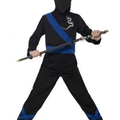 Smiffys Boys Ninja Assassin Black/Blue