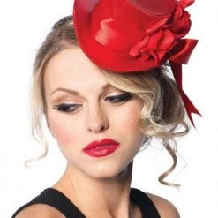 Leg Avenue 1940's & 50's Leg Ave, Satin Top Hat, Red