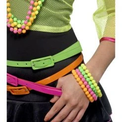 Smiffys Beaded Bracelets, Neon