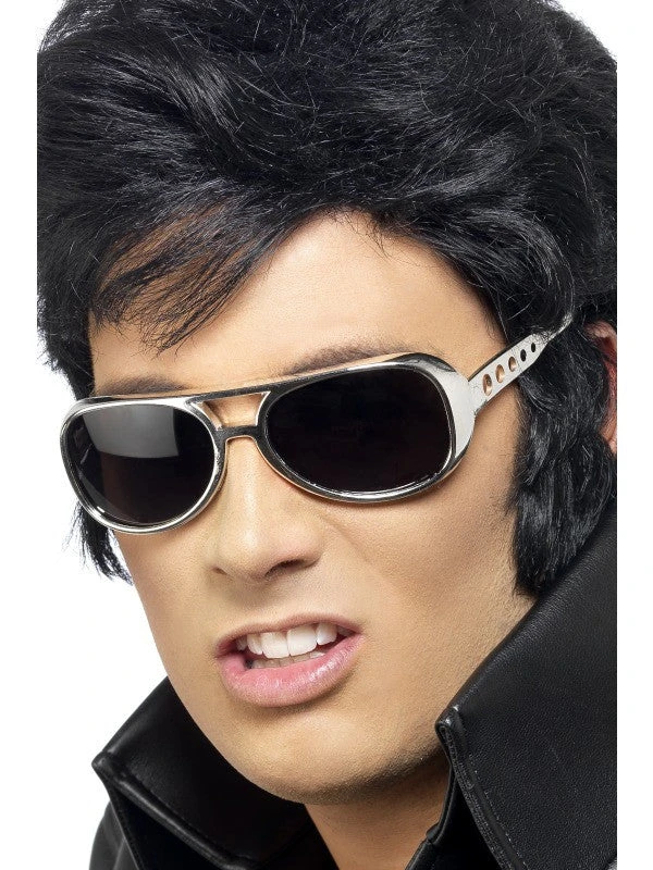 Smiffys Elvis Glasses, Silver 1960's & 70's 1 Smiffys Elvis Glasses, Silver 1960's & 70's