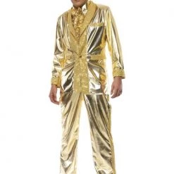 Smiffys Elvis Costume Gold Male Costumes