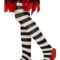 Smiffys Childs Tights, Black & White Halloween Hosiery