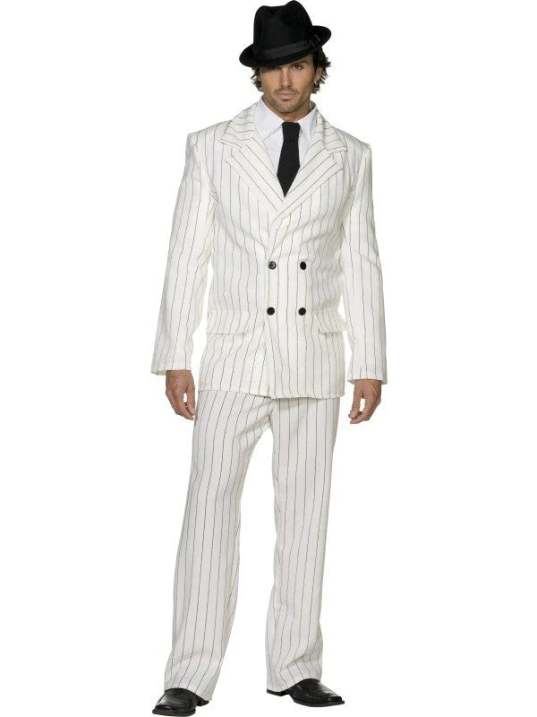 Smiffys Male Costumes Gangster, White 1 Smiffys Male Costumes Gangster, White