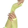 Smiffys Fishnet Gloves Neon Green 1980's & 90's