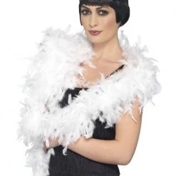 Smiffys Boa White, Deluxe, 80g 1920's & 30's