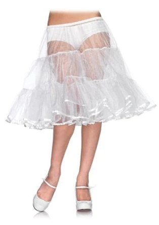 Leg Avenue Shimmer, Knee Length Petticoat, White Tu Tu's 1 Leg Avenue Shimmer, Knee Length Petticoat, White Tu Tu's