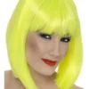 Smiffys Glam Wig, Neon Yellow Womens