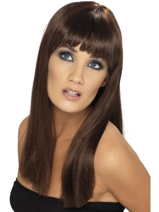 Smiffys Glamourama Wig, Brown Womens 1 Smiffys Glamourama Wig, Brown Womens