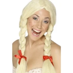 Smiffys Schoolgirl-Dutch Wig Womens