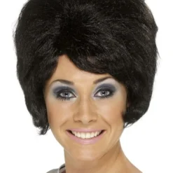 Smiffys 60s Beehive Wig, Black Womens