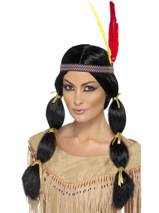Smiffys Native American Wig Wild West 1 Smiffys Native American Wig Wild West