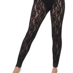 Smiffys 1980's & 90's 80's Lace Leggings Black