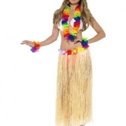 Smiffys Hawaiian 4 Piece Set, Rainbow