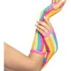 Smiffys Fishnet Gloves Neon Striped