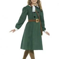 Smiffys WW2 Evacuee Girl Kids Costumes All