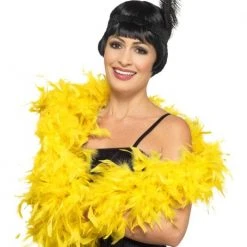 Smiffys 1920's & 30's Boa Yellow, Deluxe, 80g