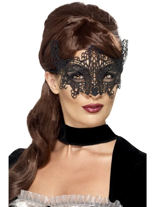 Smiffys Masquerade Filigree, Lace Swirl Eyemask 1 Smiffys Masquerade Filigree, Lace Swirl Eyemask