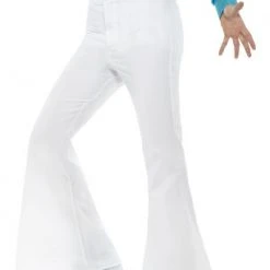 Smiffys Male Costumes 60's Flares, White