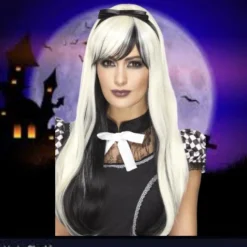 Smiffys Alice, Gothic Deluxe Wig Womens
