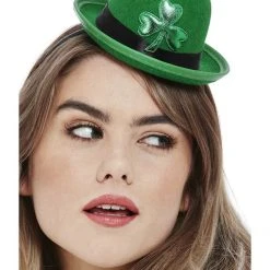 Smiffys Themes Paddy's Day Mini Bowler Hat, Felt