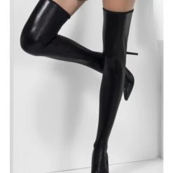 Smiffys Hold Ups, Wet Look Halloween Hosiery