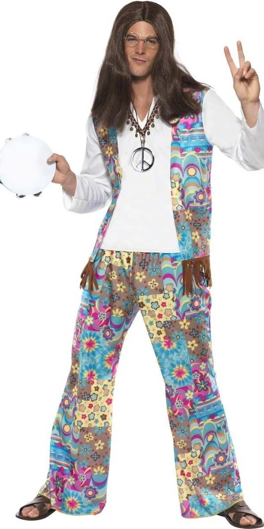 Smiffys Groovy Hippy Male Costumes 1 Smiffys Groovy Hippy Male Costumes