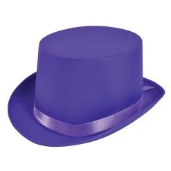 Bristol Satin Top Hat, Purple