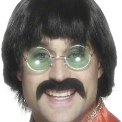 Smiffys 70's Mersey Wig & Tash Mens