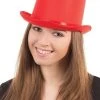 Bristol Satin Top Hat, Red