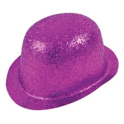 Bristol Bowler, Glitter Cerise Bowler Hat