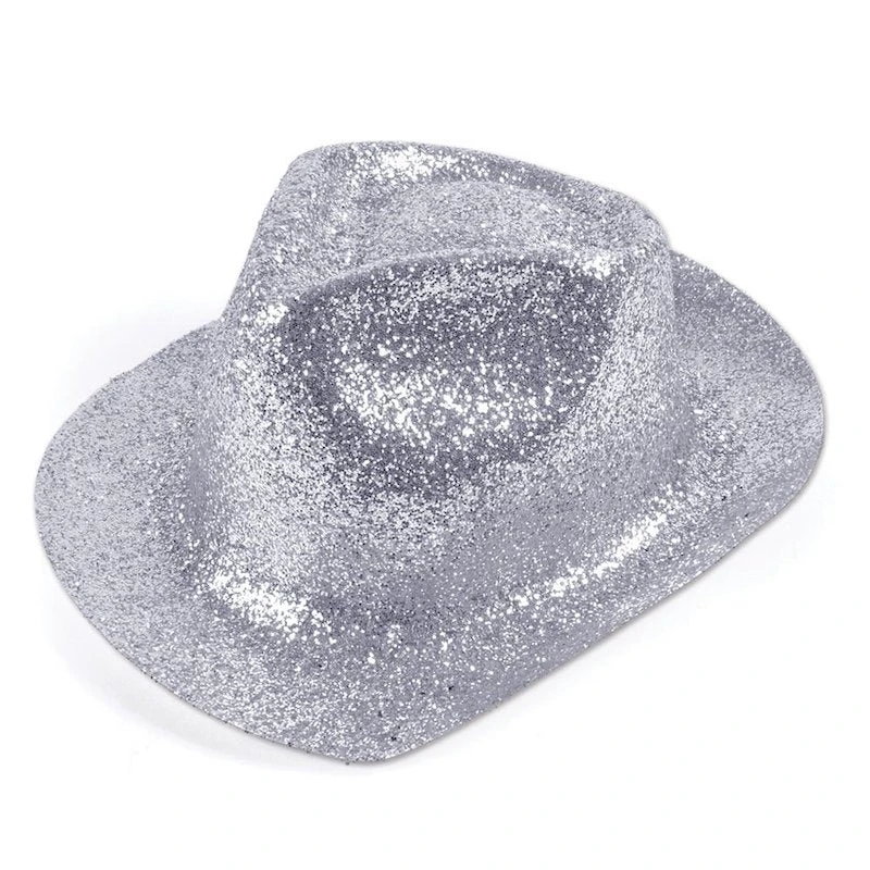 Bristol 1920's & 30's Glitter Trilby, Silver 1 Bristol 1920's & 30's Glitter Trilby, Silver