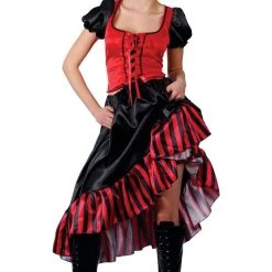 Wicked Female Costumes Can Can Saloon Girl