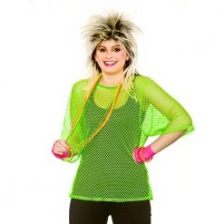 Wicked Female Costumes Neon Green Mesh Top