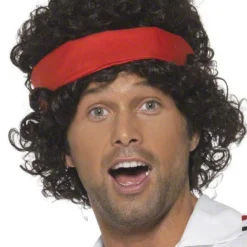 Smiffys Mens 80s Tennis Player Wig