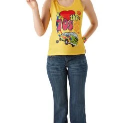 Rubies Female Costumes I Love The 70's Vest Top