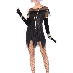 Leg Avenue Foxtrot Flirt, Black Female Costumes