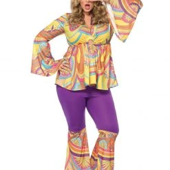 Leg Avenue Purple Haze Hippie, Full Figure Female Costumes