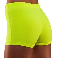 Wicked 1980's & 90's 80's Hot Pants, Neon Yellow