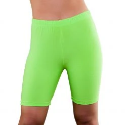 Wicked 80's Cycle Shorts, Neon Green