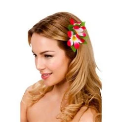 Wicked Hawaii Flower Hair Clip, Hot Pink