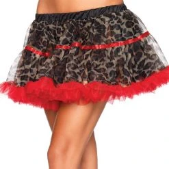 Leg Avenue Leopard Print Tulle Petticoat