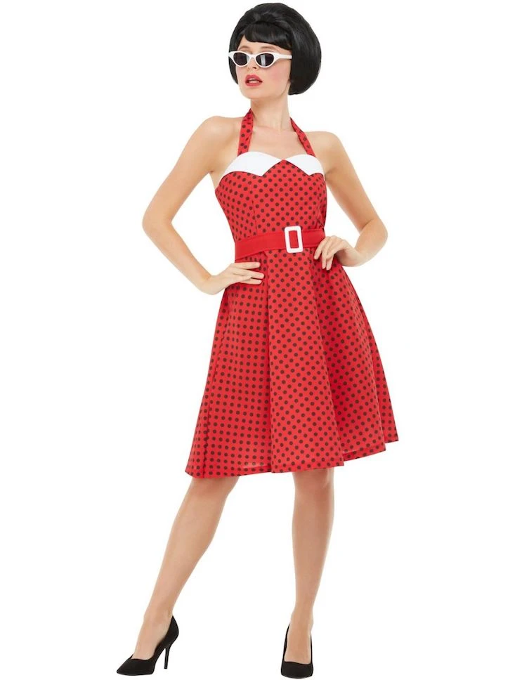 Smiffys Female Costumes 50's Rockabilly Costume 1 Smiffys Female Costumes 50's Rockabilly Costume