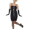 Smiffys Flapper, Black Female Costumes