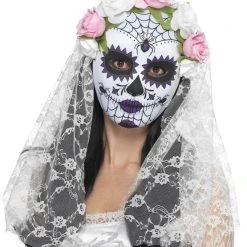 Smiffys Day-Dead, Bride Mask Halloween Masks