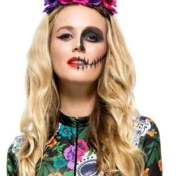 Smiffys Halloween Accessories Day-Dead Rose Headband