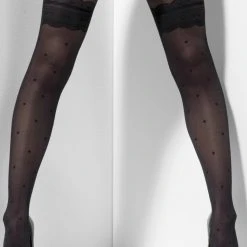 Smiffys Halloween Hosiery Sheer Tights, Polka Dot